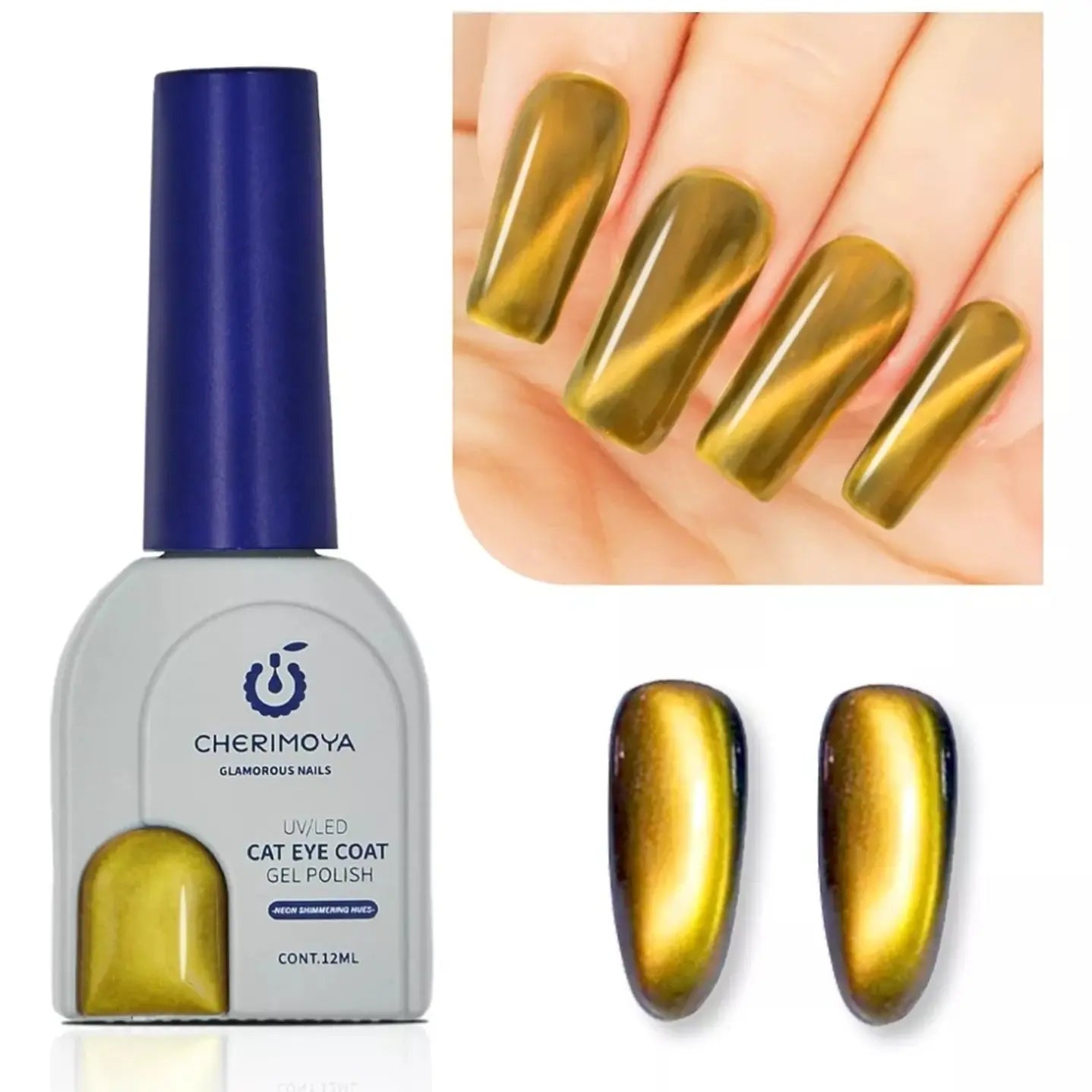 Esmalte De Uñas Efecto Ojo De Gato Cherimoya