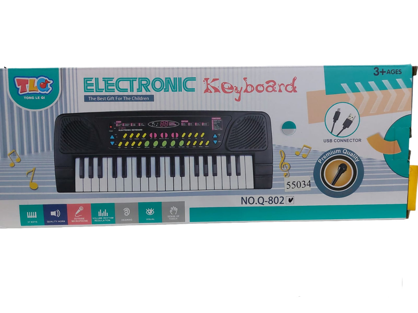 Piano Musical Con Micrófono Para Niños