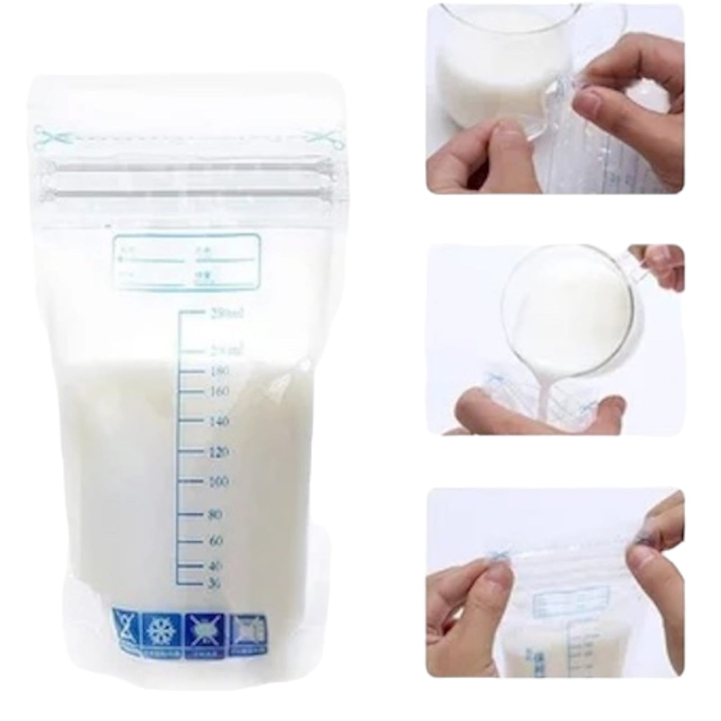Pack De 30 Bolsas Para El Almacenamiento De Leche Materna