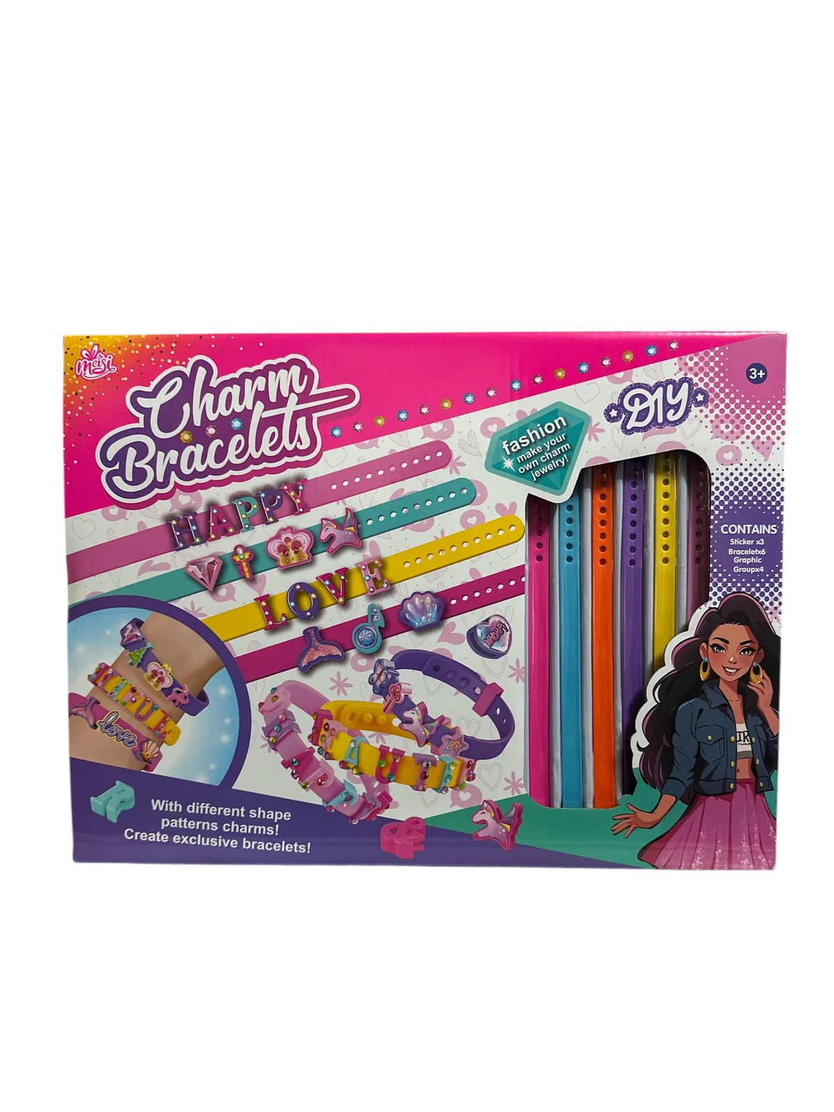 Set Diseño de Pulseras Para Niñas Colorido Stickers