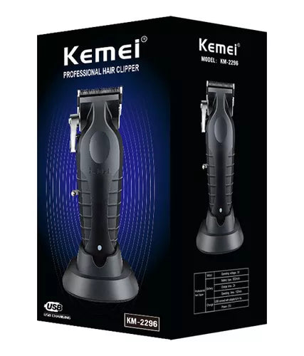 Cortadora De Pelo Eléctrica Kemei Km-2296 Color Negro