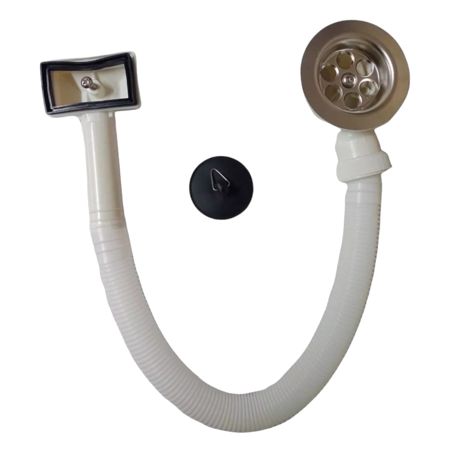 Desague Plastico Lavaplatos 1 1/2 Ctubo Rebalse Color Blanco