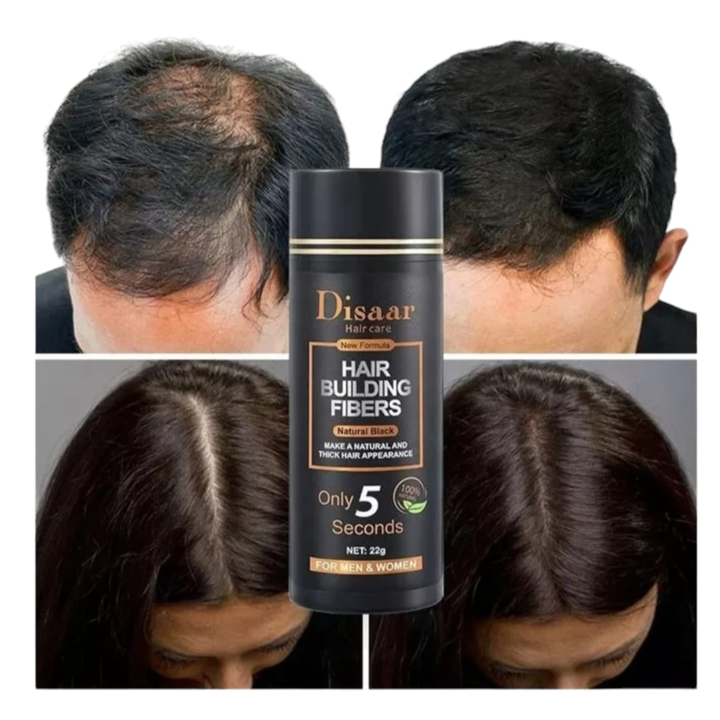 Fibra Capilar En Polvo Disimula Pérdida De Cabello