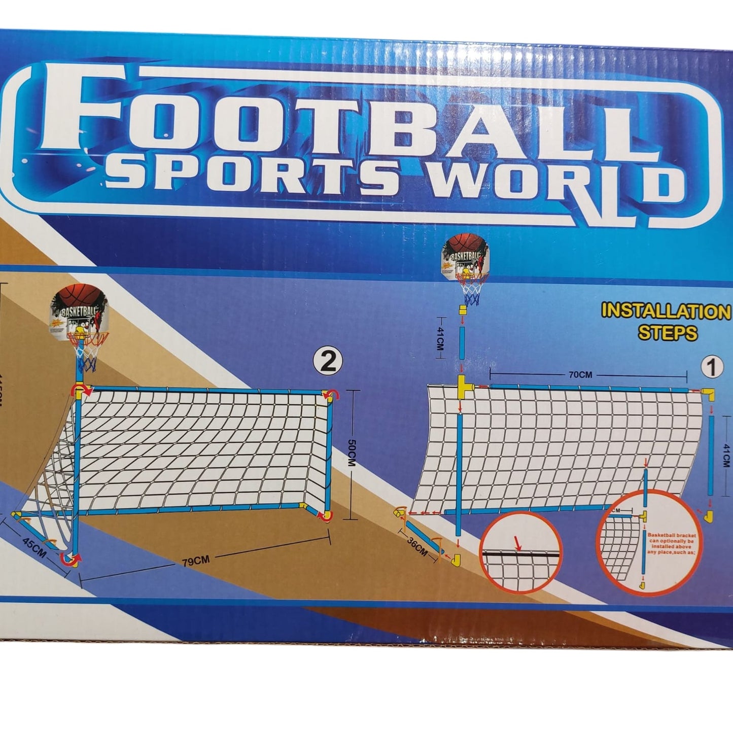 Cancha De Fútbol Portería Para Niños 2en1 Aro De Basketball
