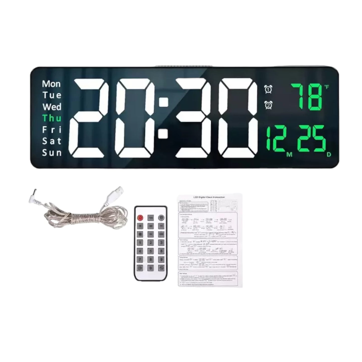 Reloj De Pared Digital Decorativo Led Pantalla Grande