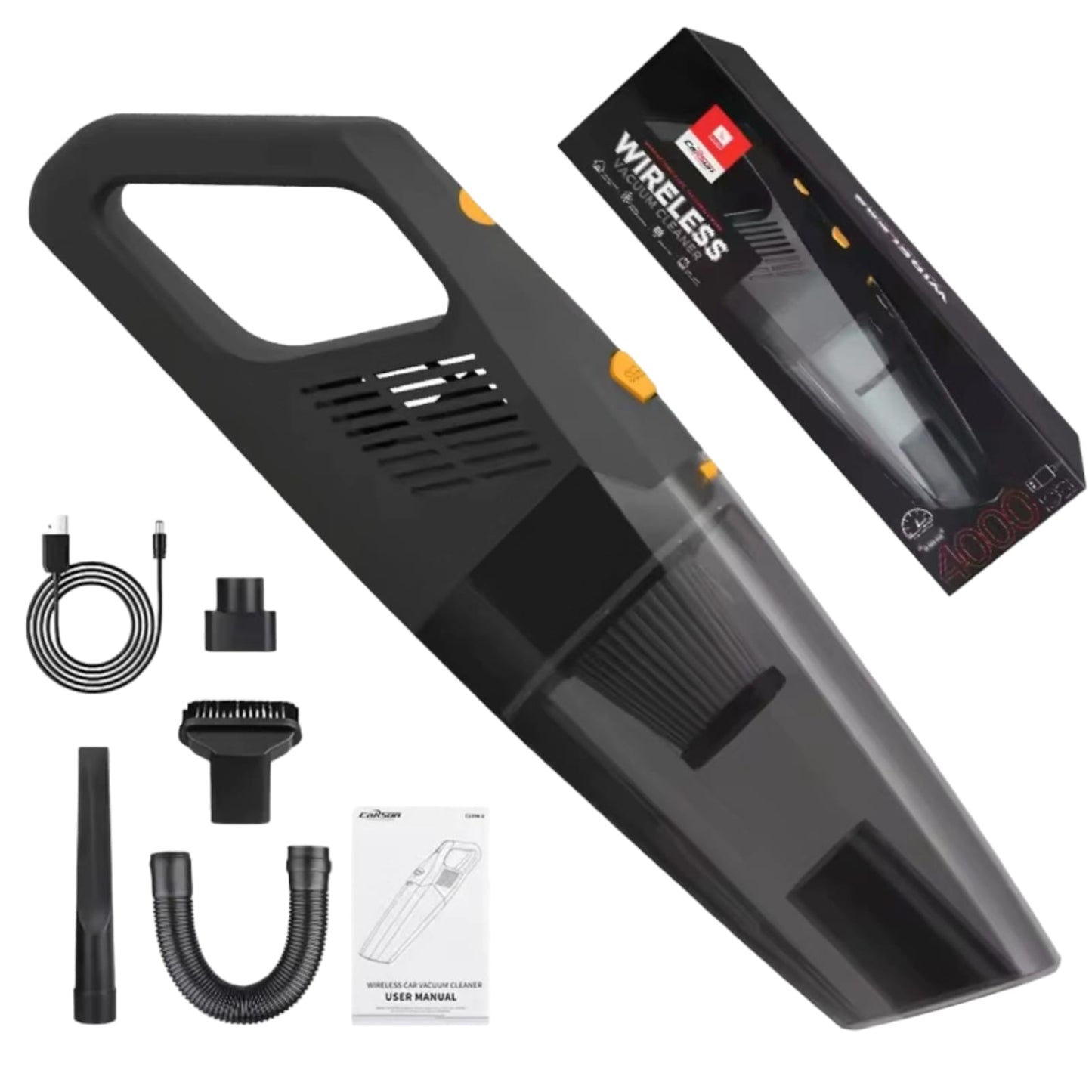 Aspiradora De Auto Hogar y Oficina Portatil Cordless 6000pa