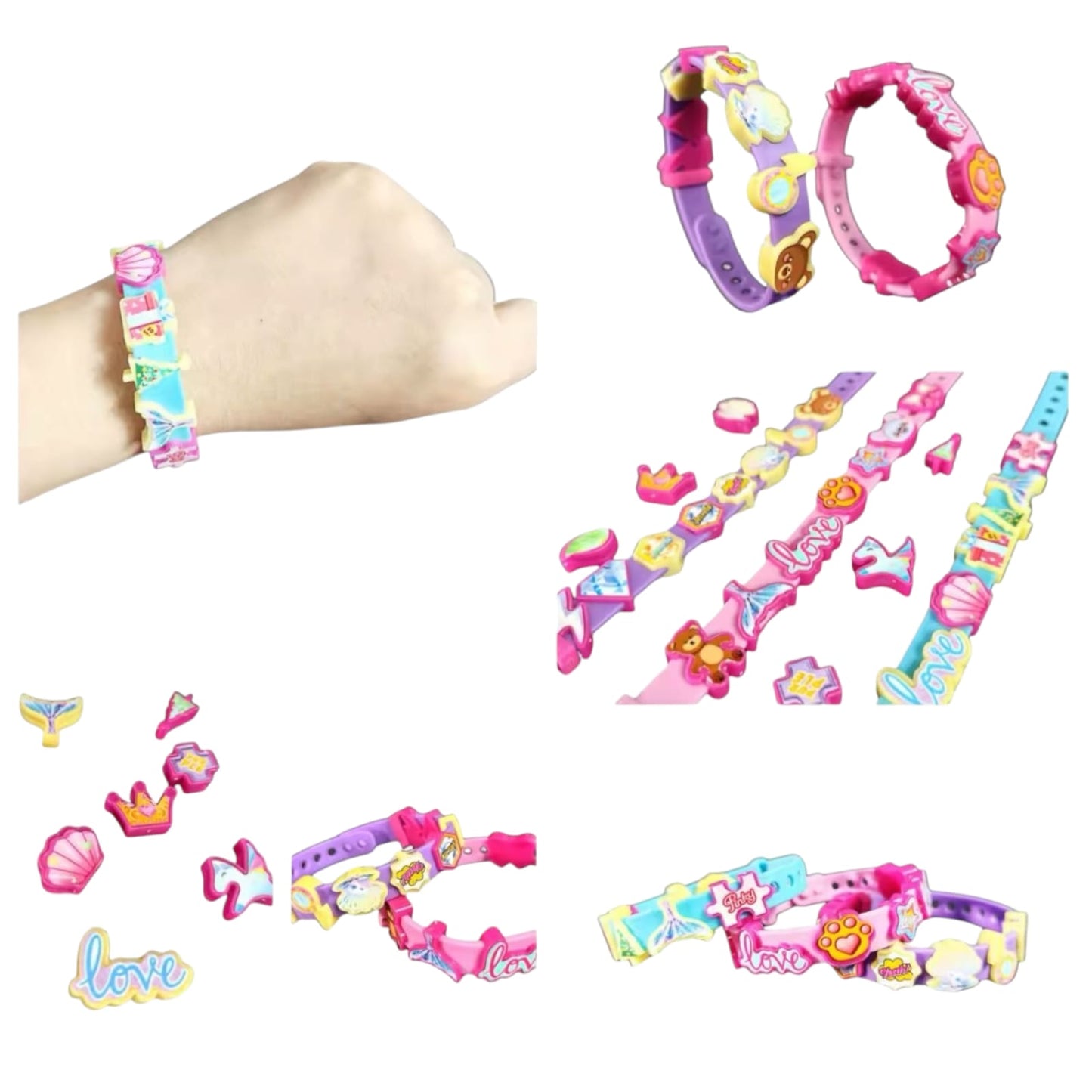 Set Diseño de Pulseras Para Niñas Colorido Stickers