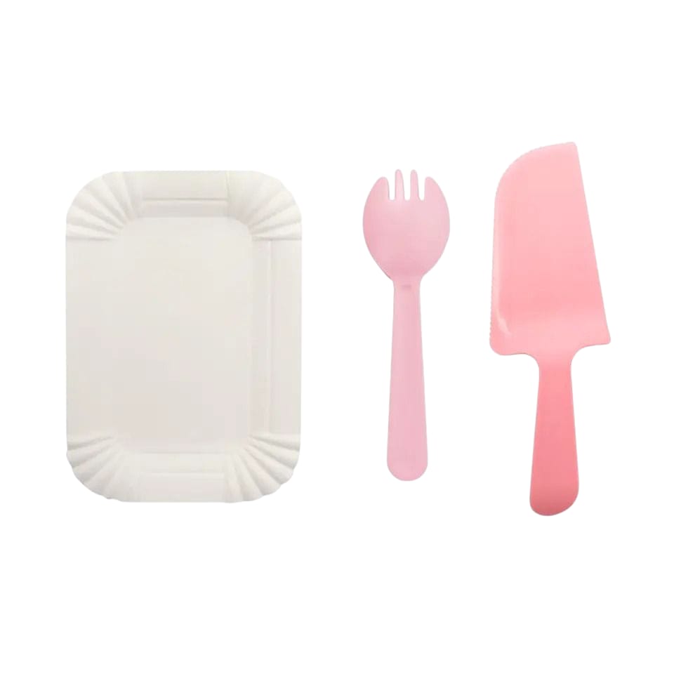 Juego De Platos Y Cubiertos De Cumpleaños 13pcs