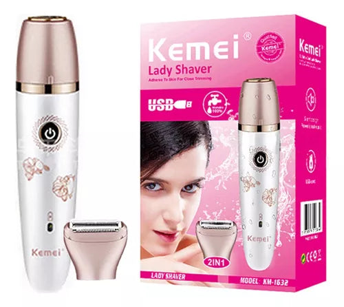 Afeitadora Eléctrica 2 en 1 Kemei 1632