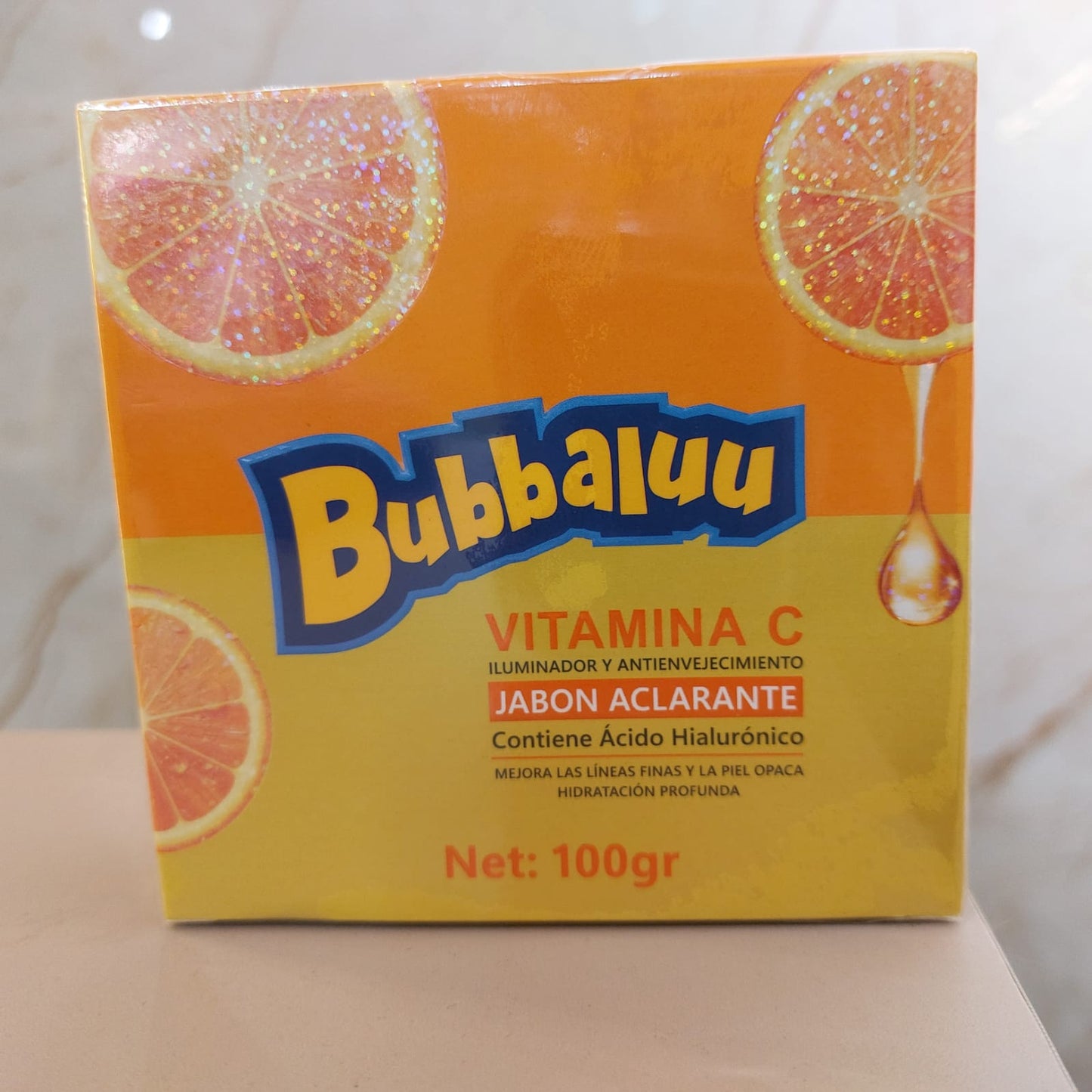 Jabón Facial Aclarante Bubbaluu de Vitamina C 100gr
