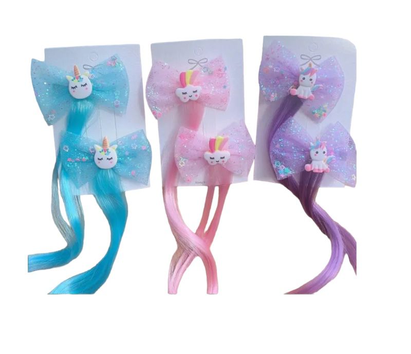 Horquillas De Adorno Para El Cabello Colores Fantasia Niñas