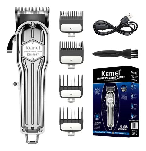 Cortadora de Pelo Kemei KM-1977 Plata 100V/240V