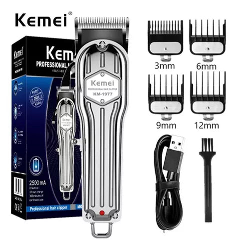 Cortadora de Pelo Kemei KM-1977 Plata 100V/240V