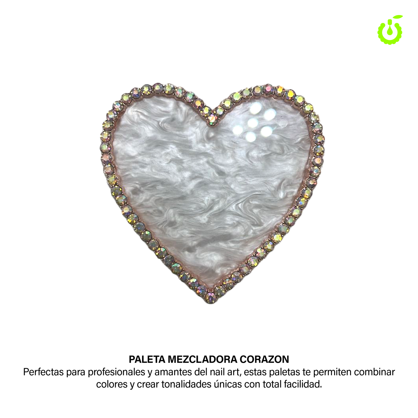 Paleta Mezcladora Corazon Rosado