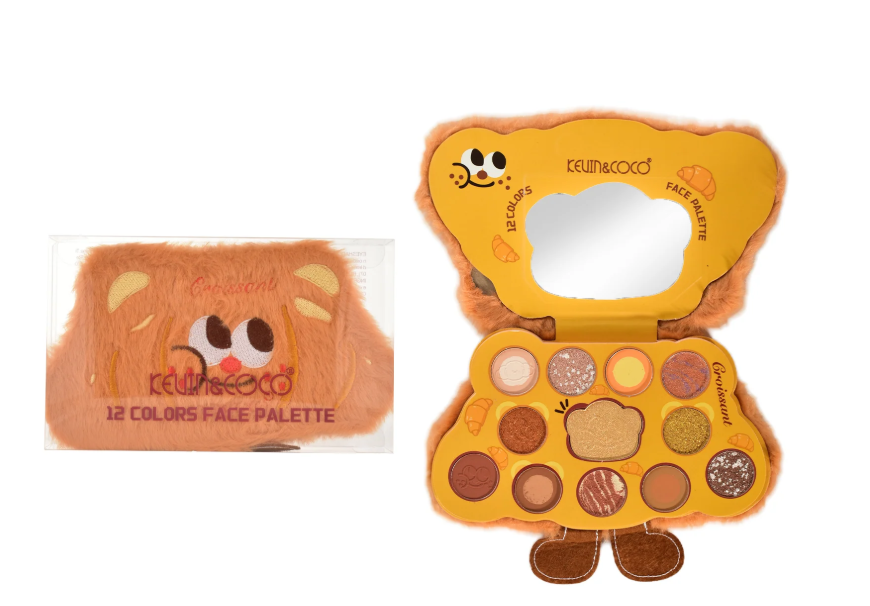 Paleta De Sombras De Felpa Peluche Muñecas Croissant