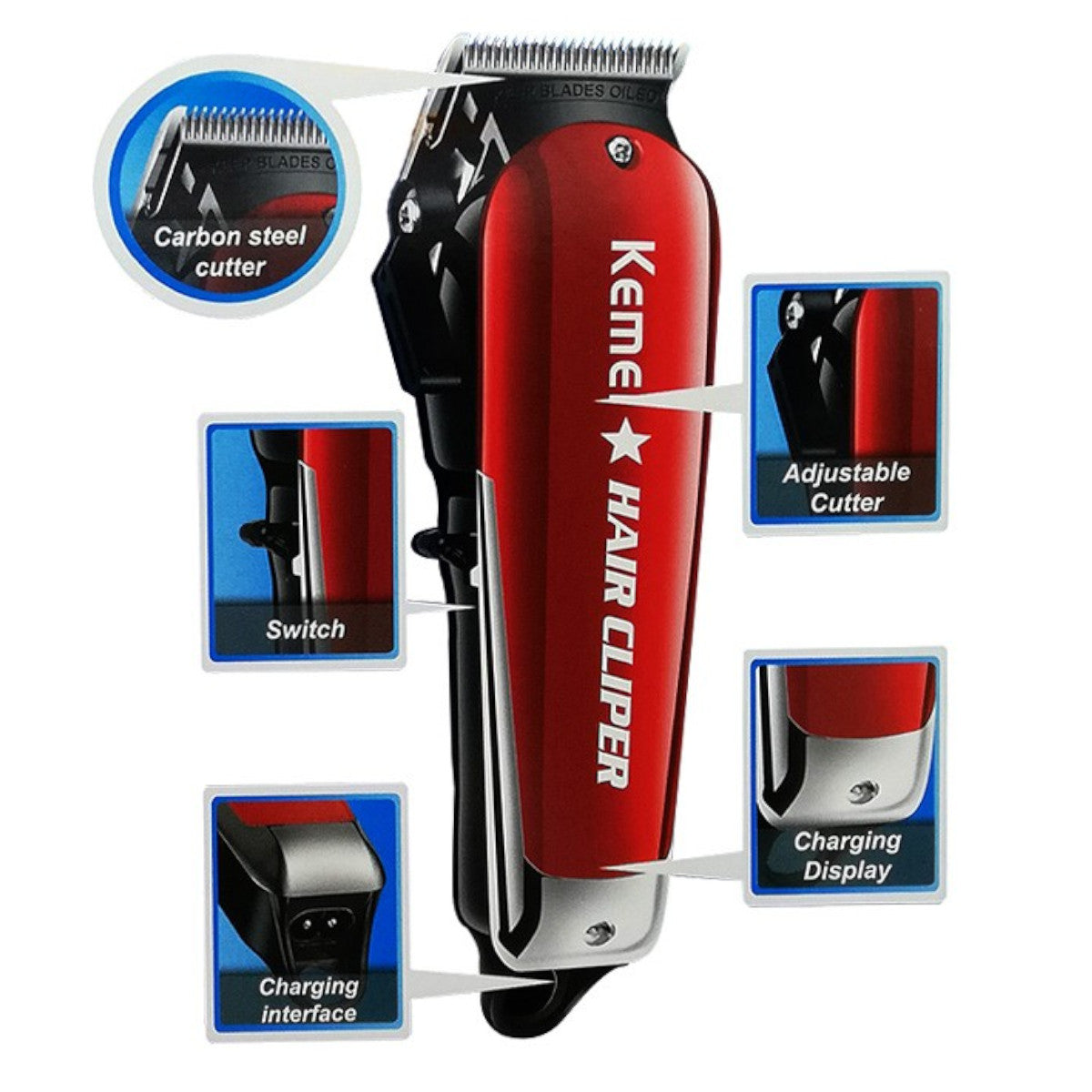 Cortadora Kemei Hair Cliper 2609