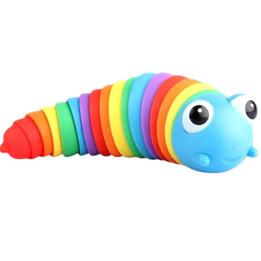 Juguete Antiestrés Gusano - Oruga De Colores Ultra Suave