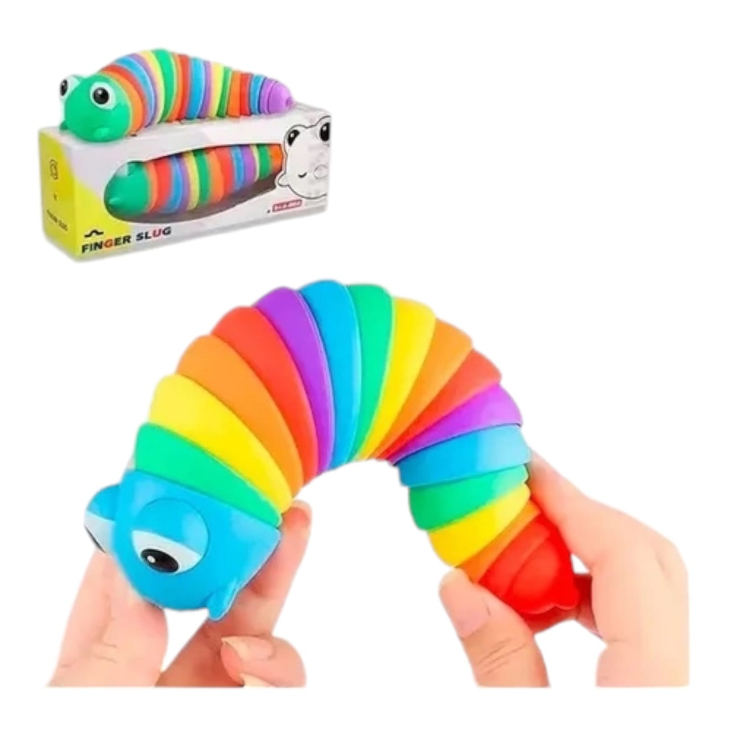 Juguete Antiestrés Gusano - Oruga De Colores Ultra Suave