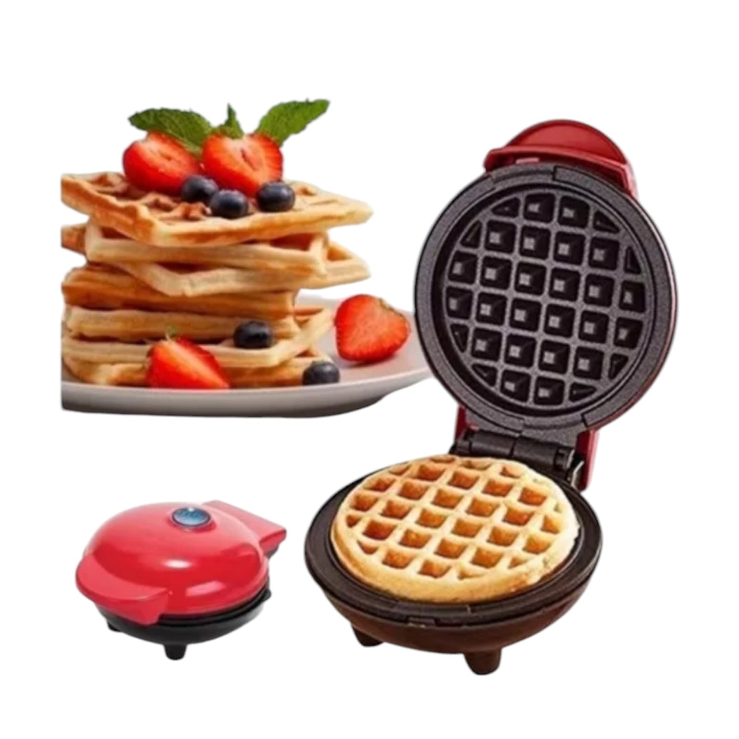 Mini Waflera Repostería Waflera Eléctrica Redondas Wafles
