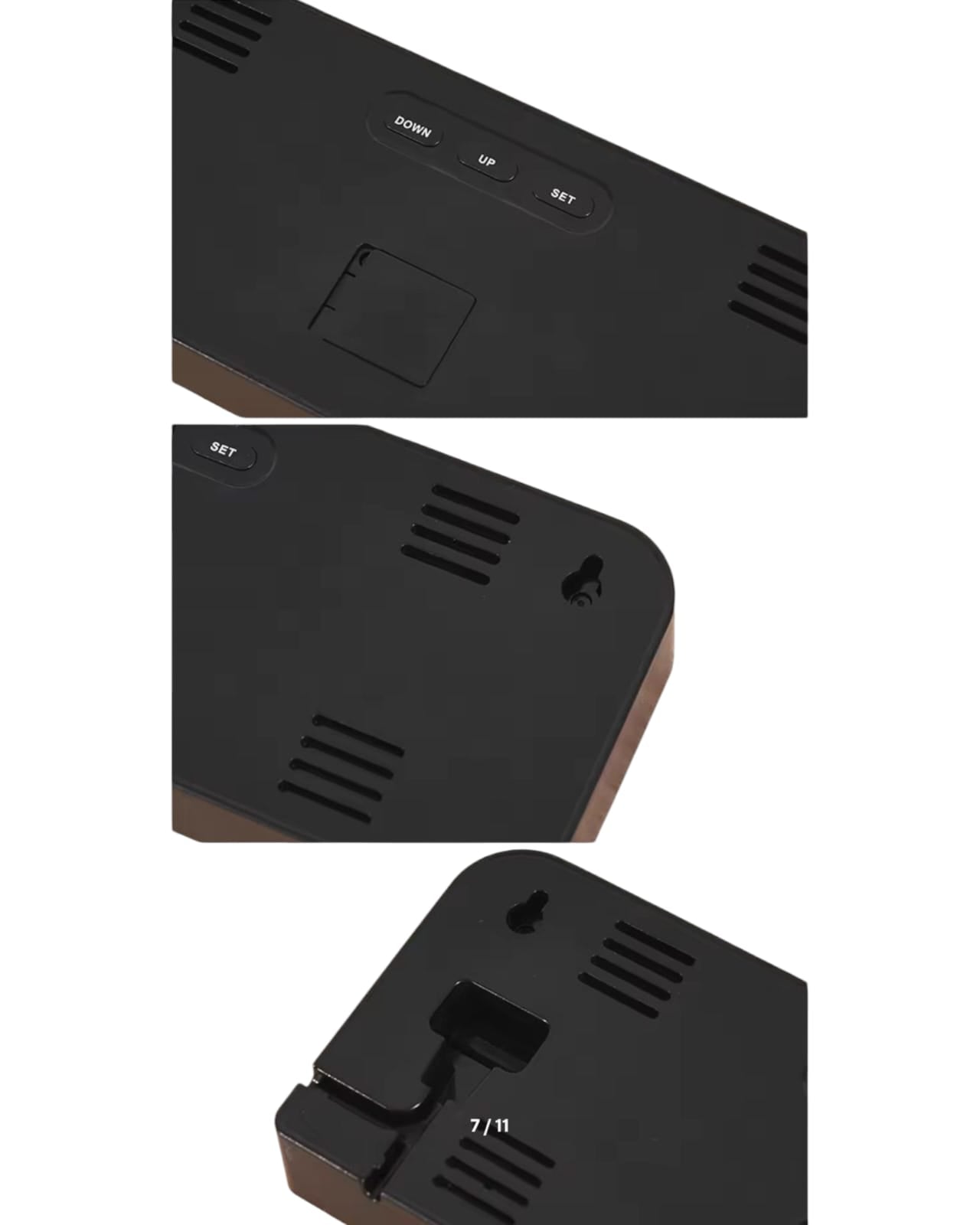 Reloj Despertador Luz Led Digital De Mesa Y Pared Mediano