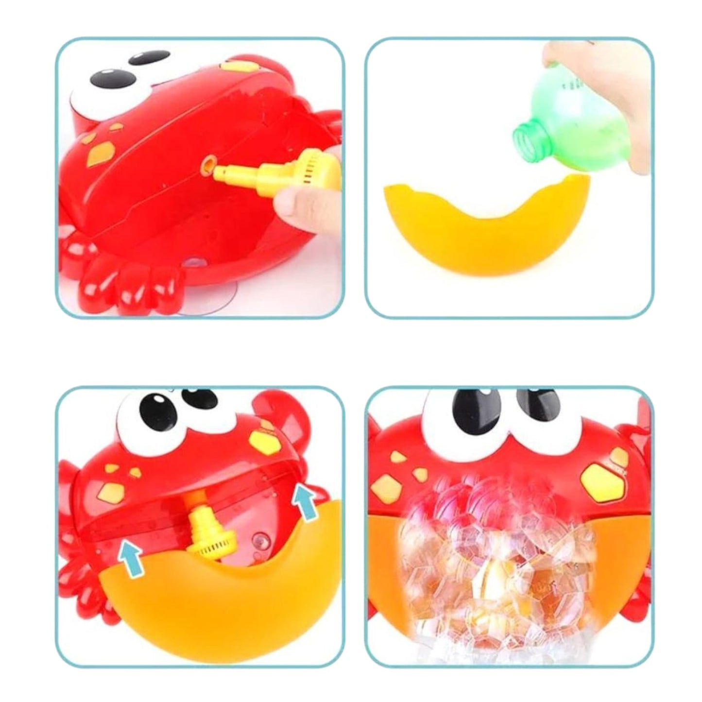 Cangrejo de Burbujas Para Tina Baño de Niños