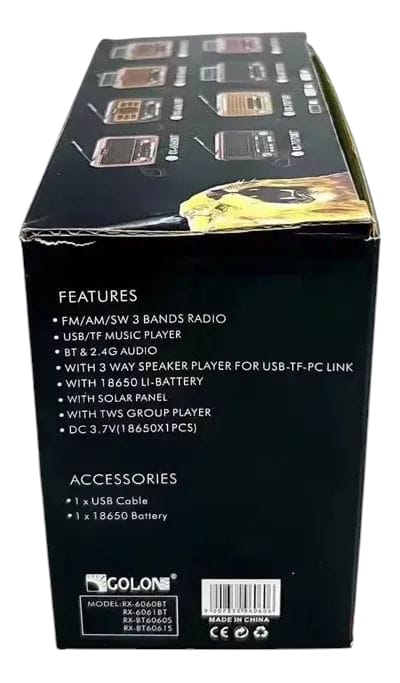 Radio Solar Con Batería Incorporada Bluetooth