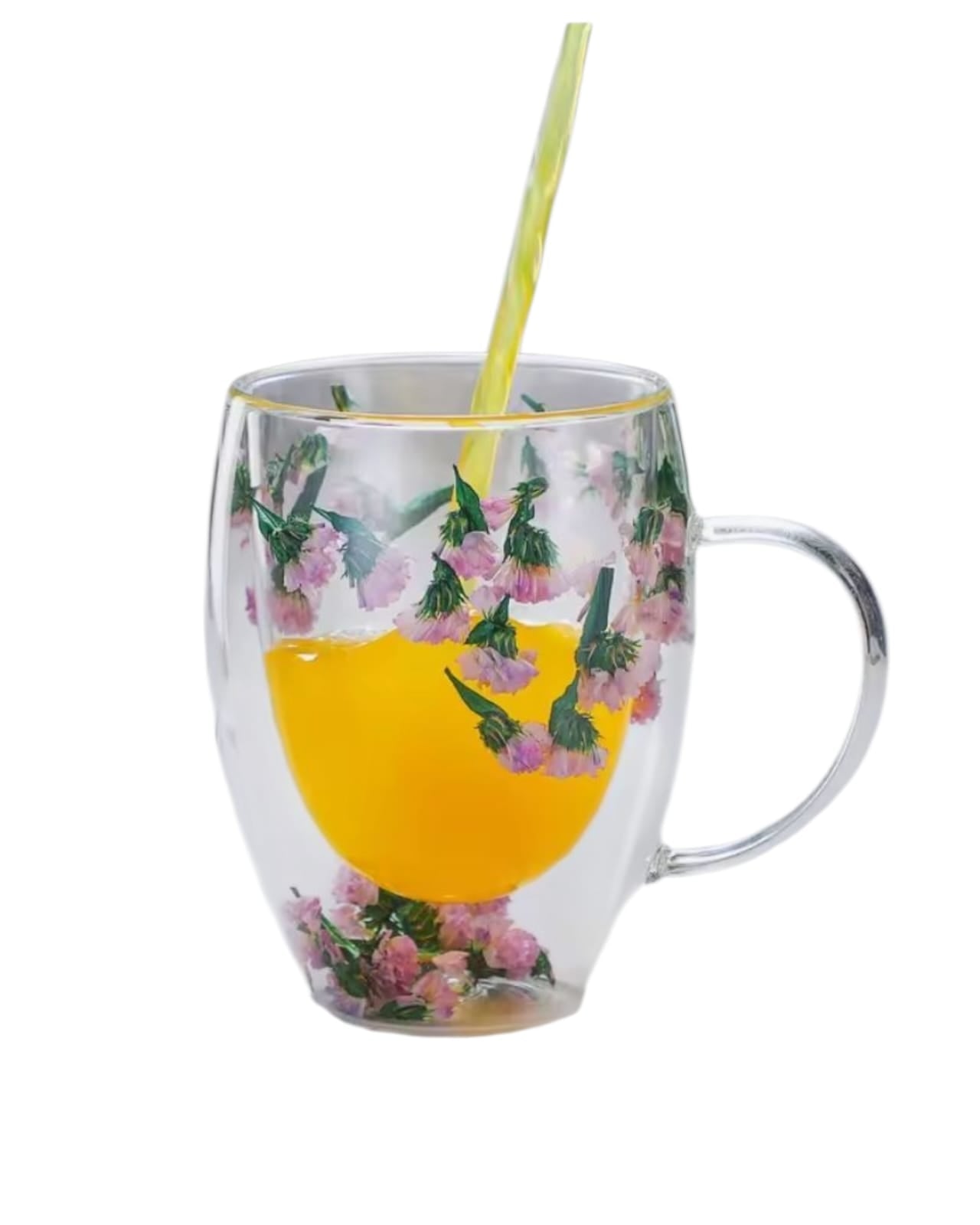 Taza Para Café o Té Doble Fondo Diseño Flores
