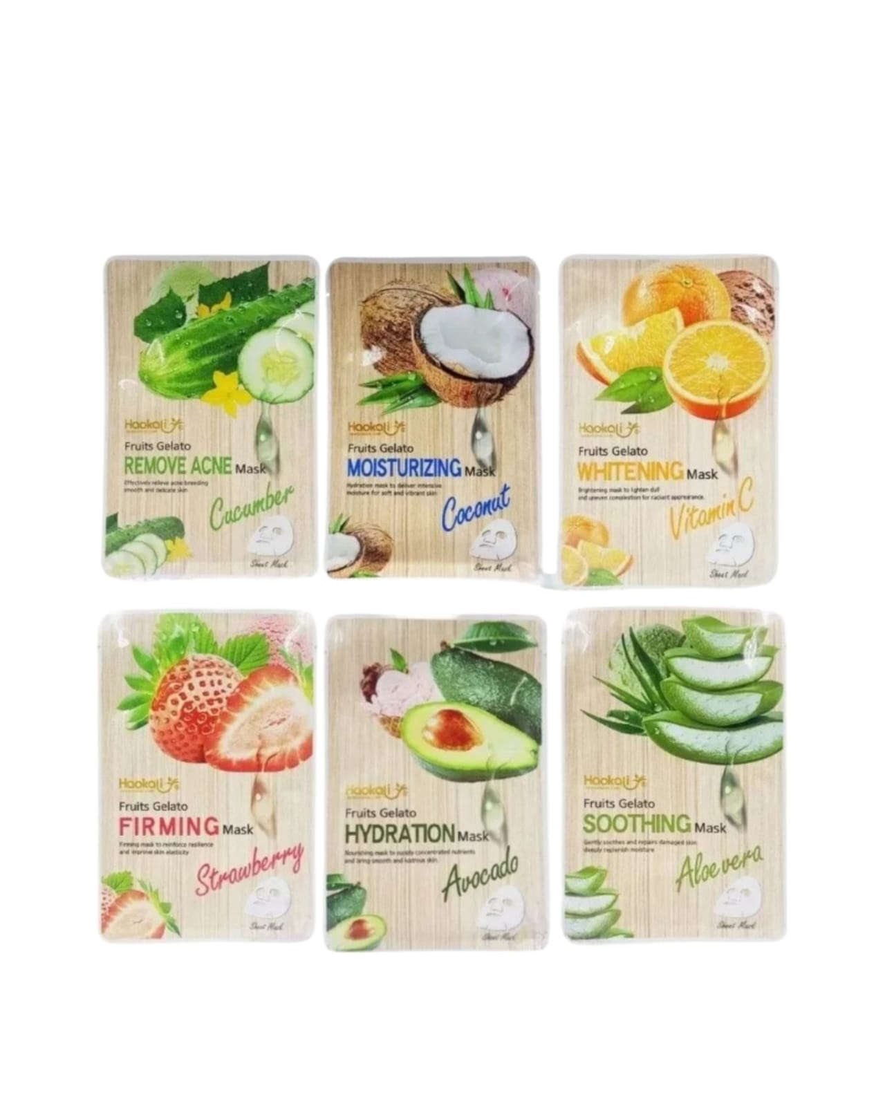 Mascarillas Facial Hidratante Blanqueadora Reafirmante Surtidas 10 Unidades