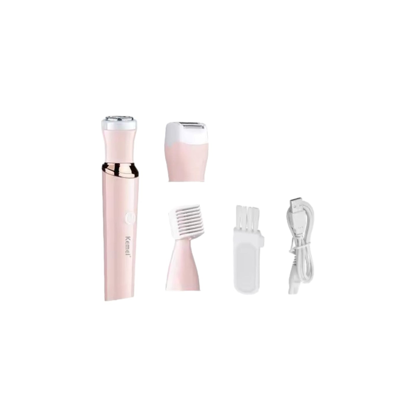 Afeitadora Vello Facial Corporal Recargable 3 En 1 Km-4010