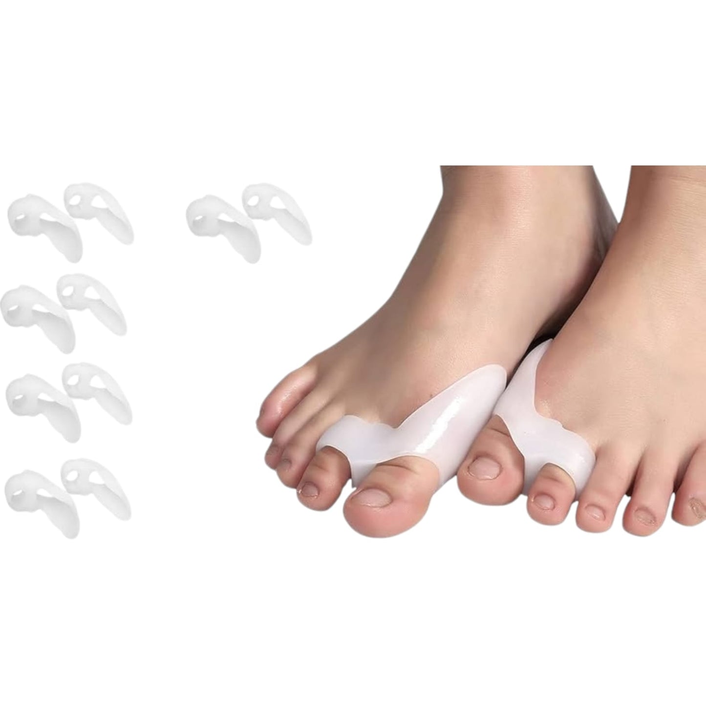 Par Protector De Juanetes Silicona Separador Dedos Corrector