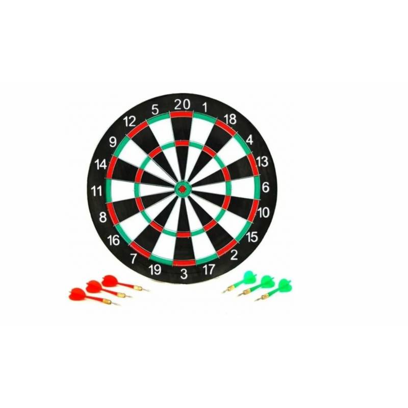 Tablero Tiro Al Blanco Reversible 36cm + 6 Dardos