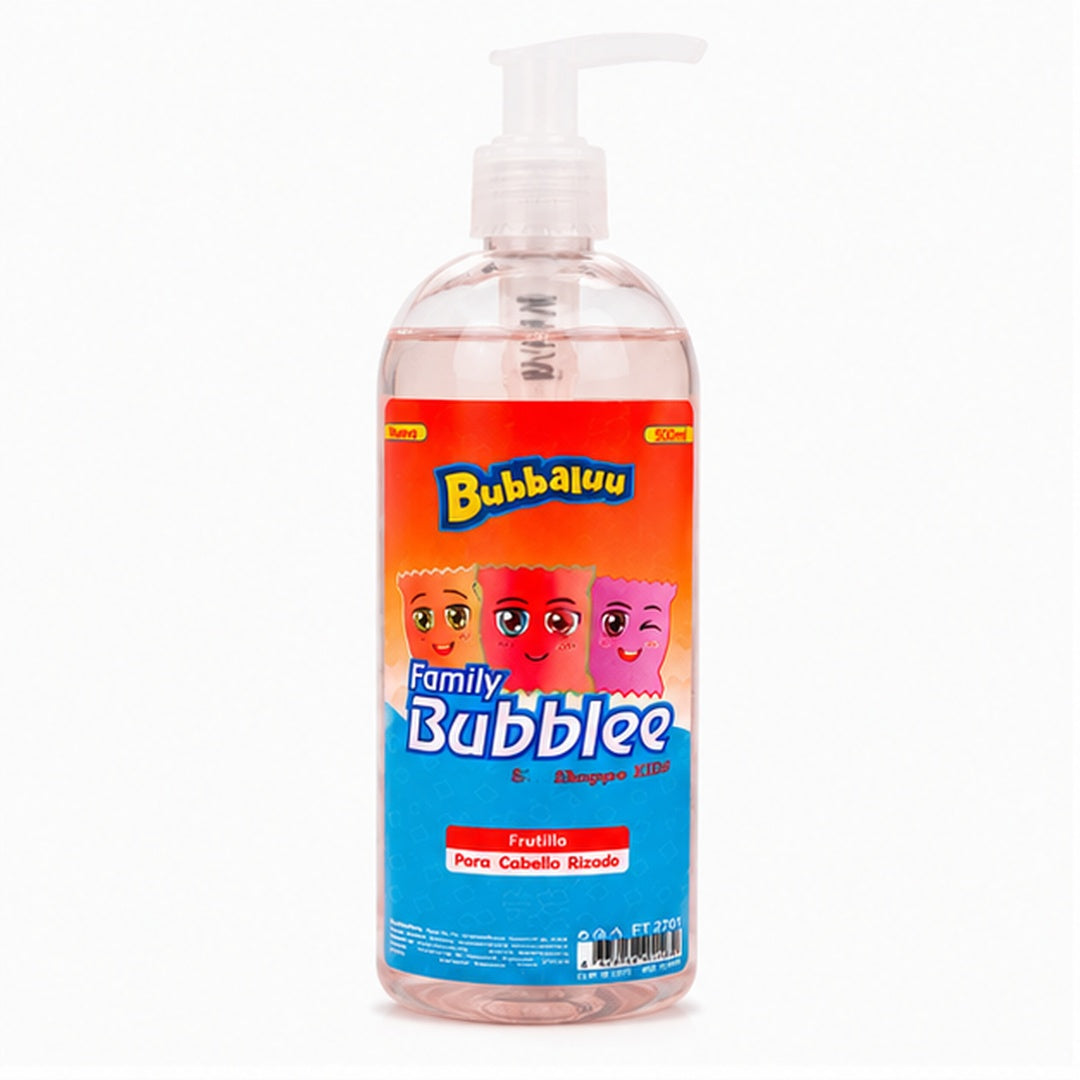 Shampoo y Acondicionador Kids Bubbaluu Frutilla Cabello Rizado