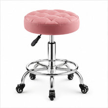 Piso Taburete Color Rosado Con Ruedas
