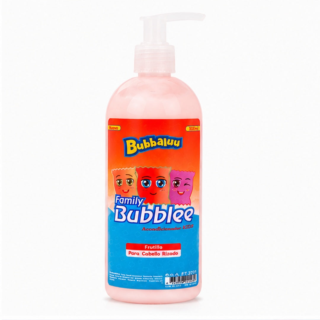 Shampoo y Acondicionador Kids Bubbaluu Frutilla Cabello Rizado