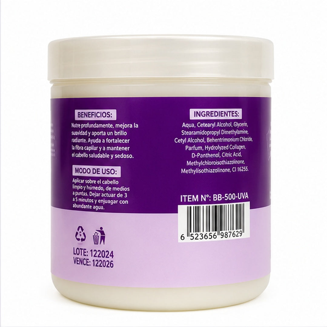 Bomba Nutritiva Bubbaluu  Cuidado del Cabello 500ml