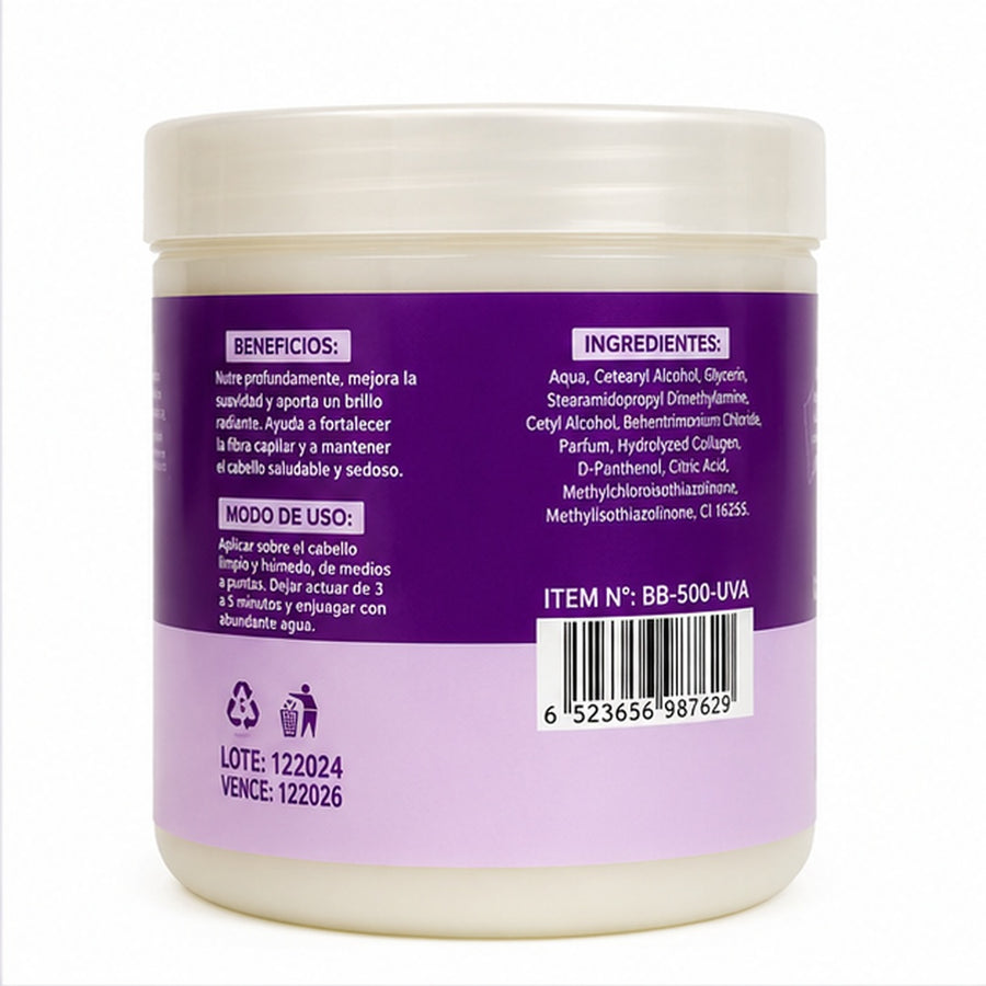 Bomba Nutritiva Bubbaluu  Cuidado del Cabello 500ml