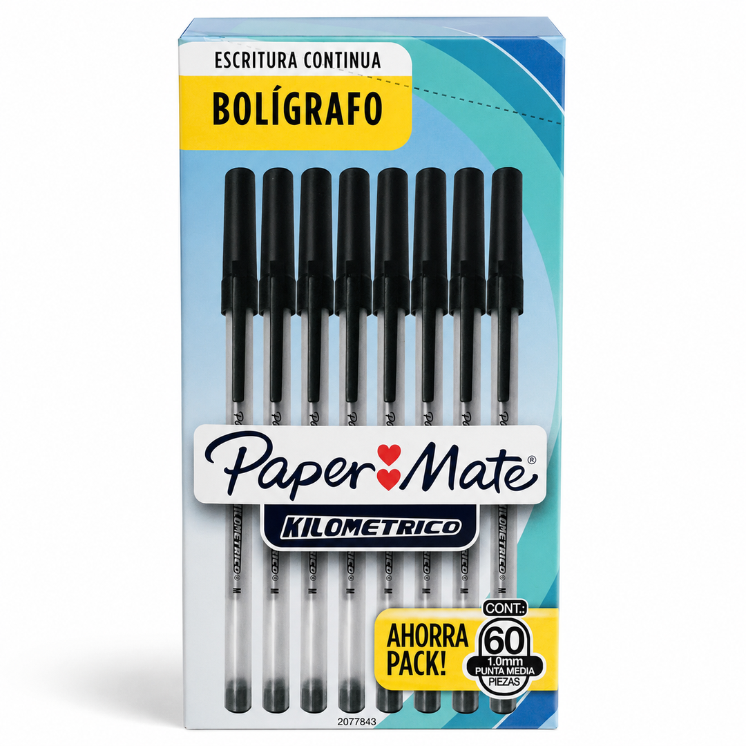 Boligrafo kilometrico Paper Mater 60 unidades tinta Negra - detalle del producto