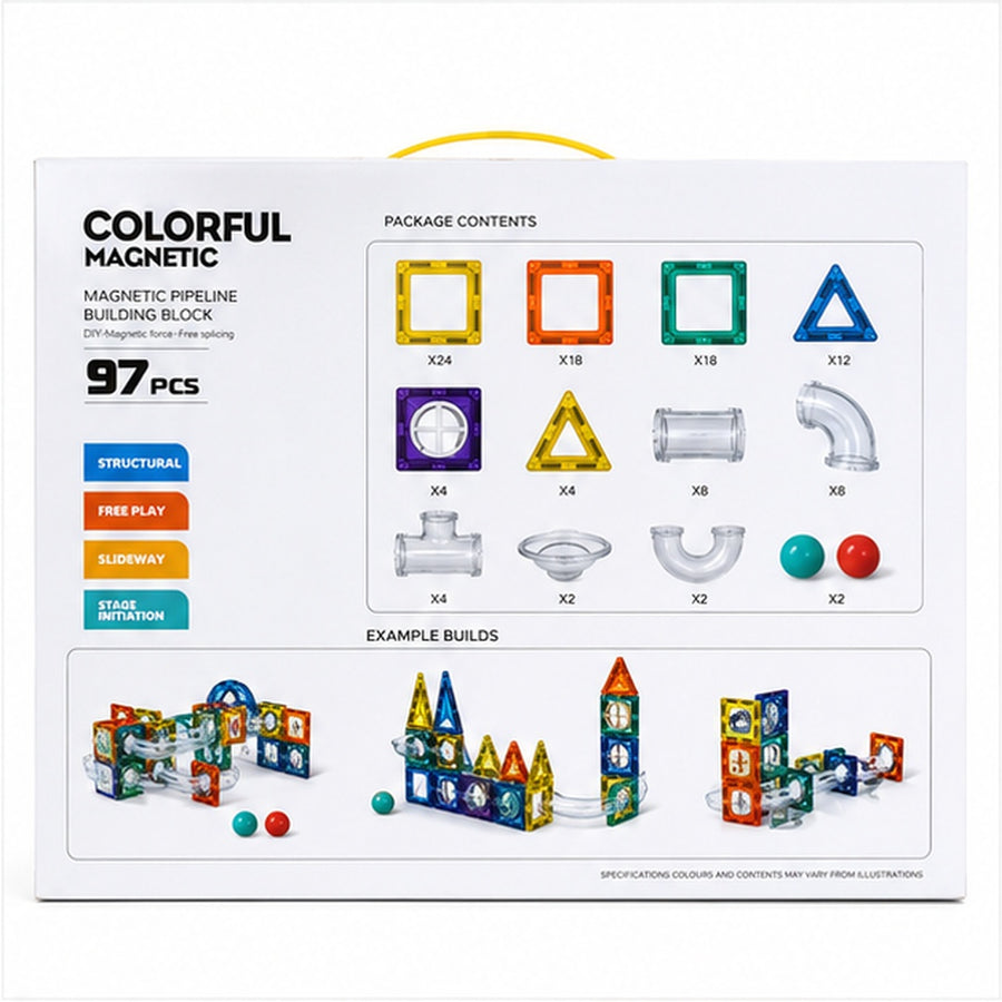 Bloques Magnéticos de Construcción Para Niños Armable de 97pcs
