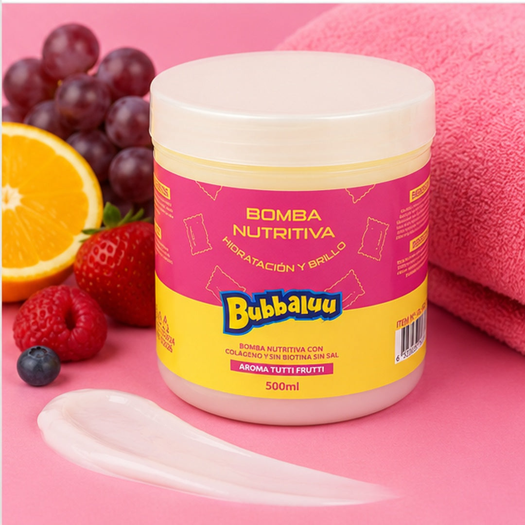 Bomba Nutritiva Bubbaluu  Cuidado del Cabello 500ml