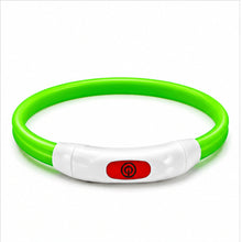 Collar Para Perro Luz Led Luminoso 40 Cm Carga Usb MLV-202516 - variante VERDE