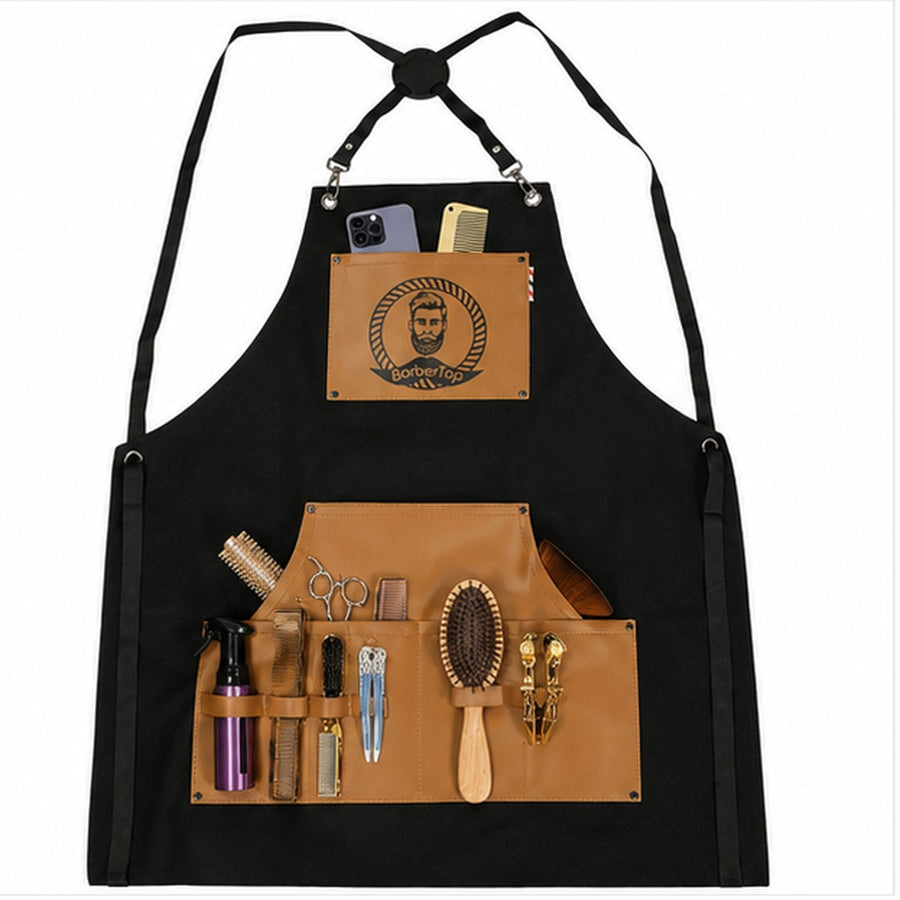 Pechera Delantal de Barberia y Peluquería Multiusos - variante negro