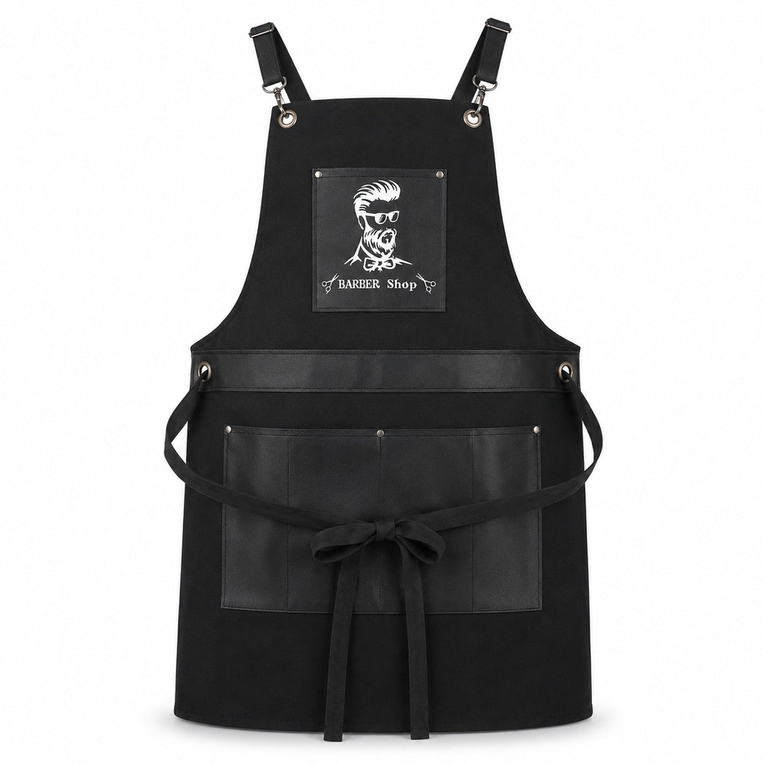 Delantal O Pechera Para Peluquero Barbero, Multiuso Negro - imagen principal
