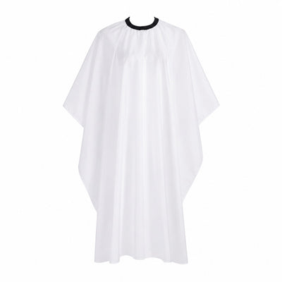 Capa Blanca De Peluquería Impermeable Para Corte De Pelo