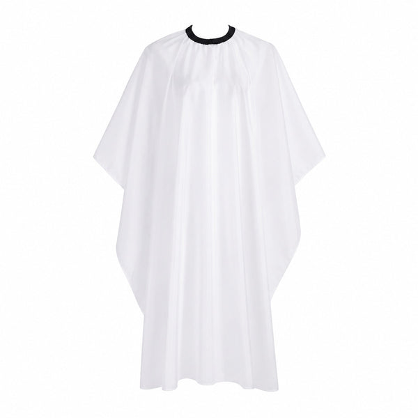 Capa Blanca De Peluquería Impermeable Para Corte De Pelo
