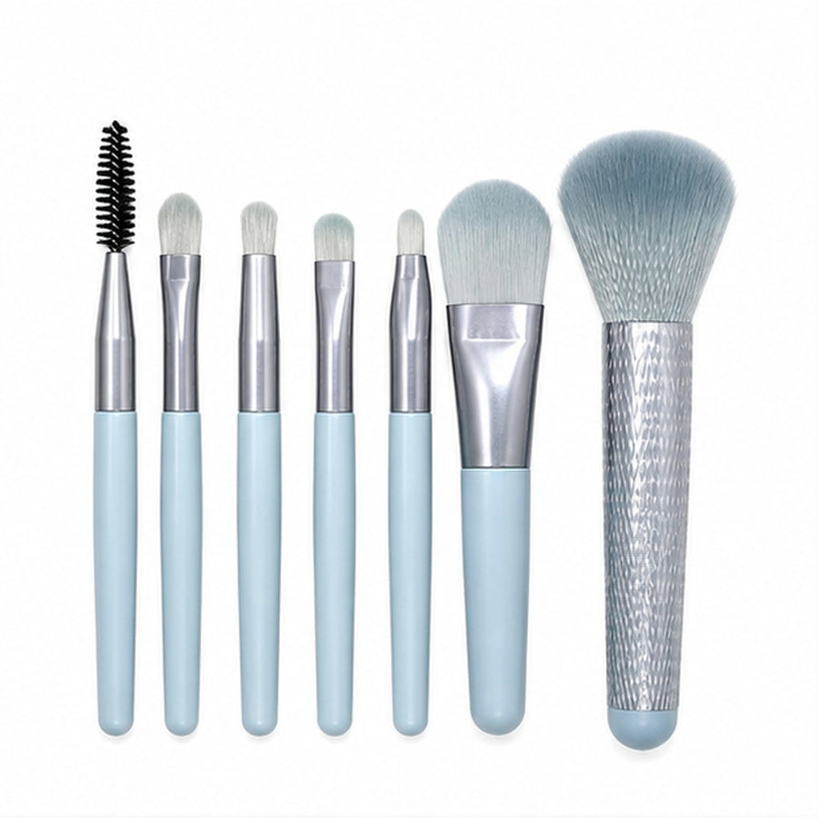 Mini Brochas de Maquillaje juego de 8 piezas Portátil - variante Celeste