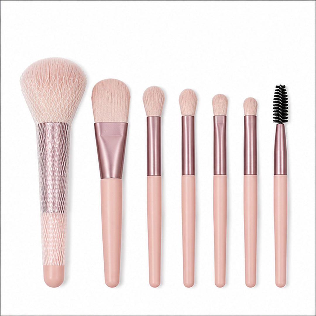 Mini Brochas de Maquillaje juego de 8 piezas Portátil - variante Rosa