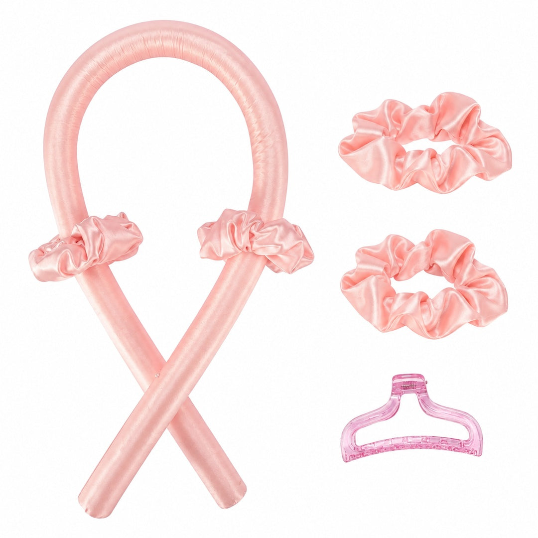 Ondulador Rizador De Pelo Sin Calor, Esponja Rizadora - variante ROSA