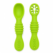 Set de cucharas de silicona para bebé color verde - imagen principal
