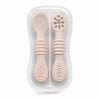 Set de cucharas de silicona para bebé color Beige