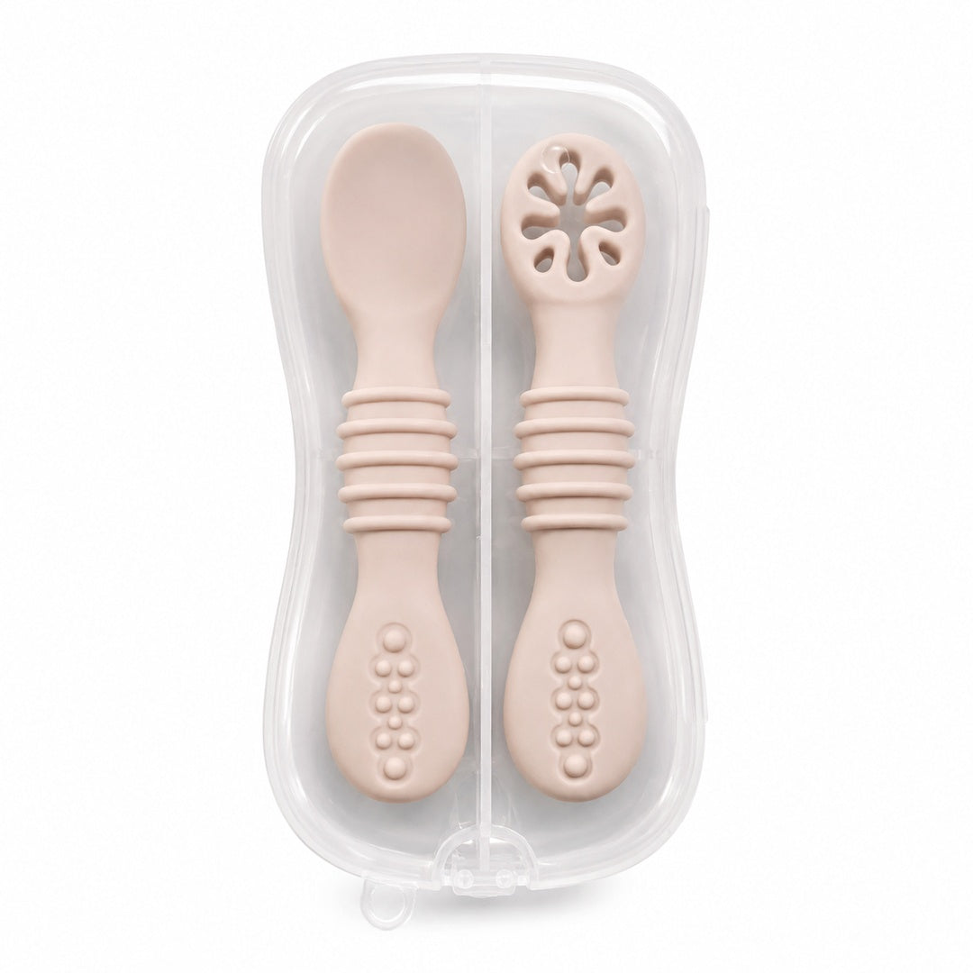 Set de cucharas de silicona para bebé color Beige - imagen principal